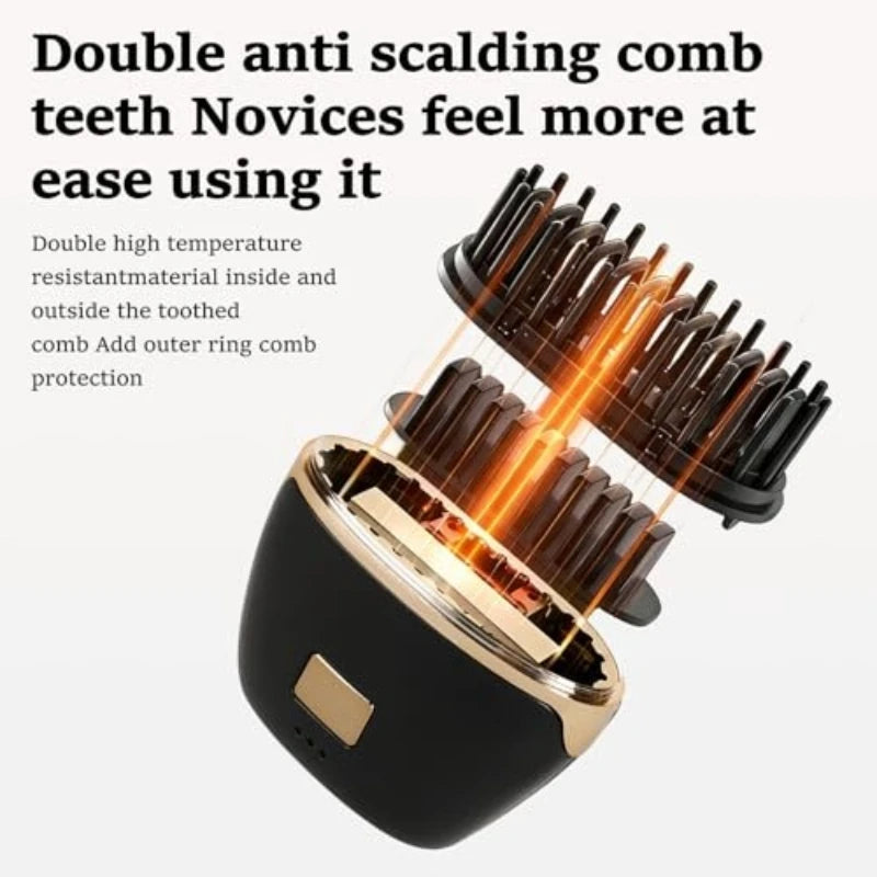 Mini Wireless Hair Straightener Brush