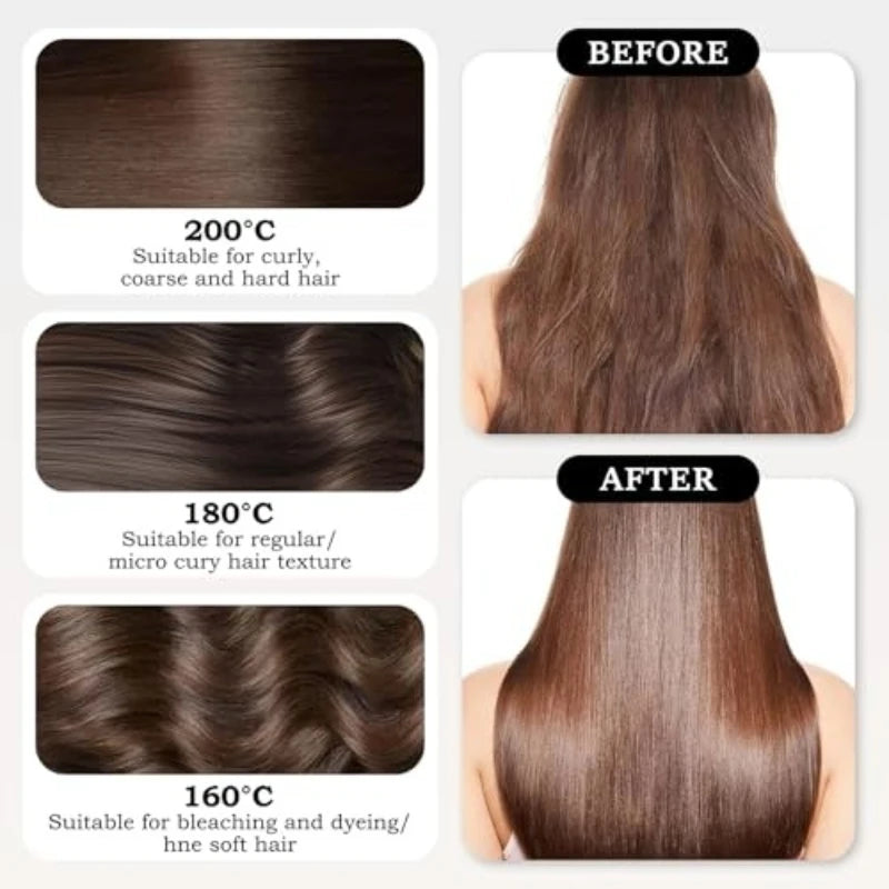 Mini Wireless Hair Straightener Brush